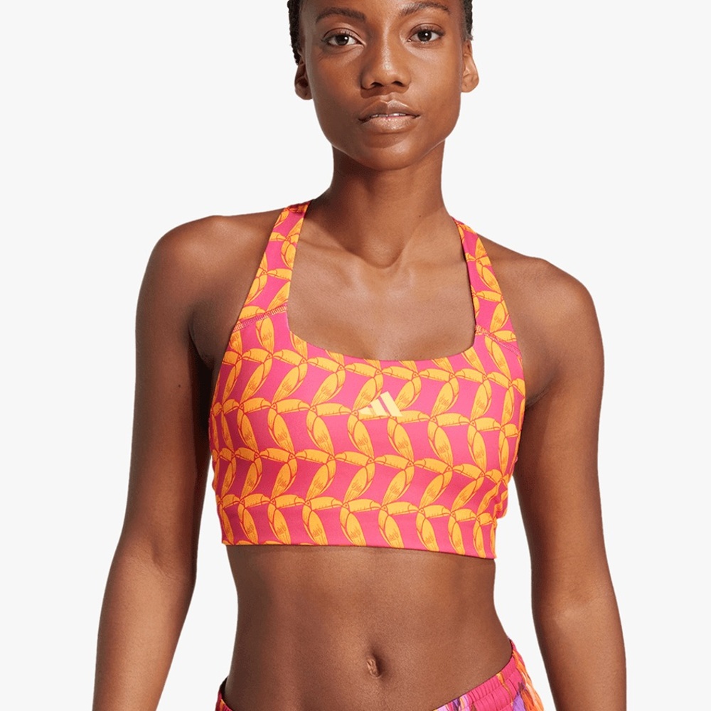 adidas farm rio Pink and Orange Sports Bra